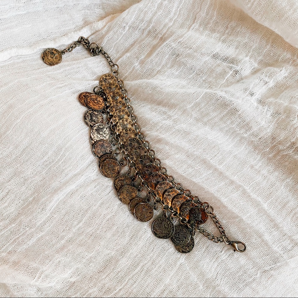 Child of Wild Boho Silver Coin Bracelet